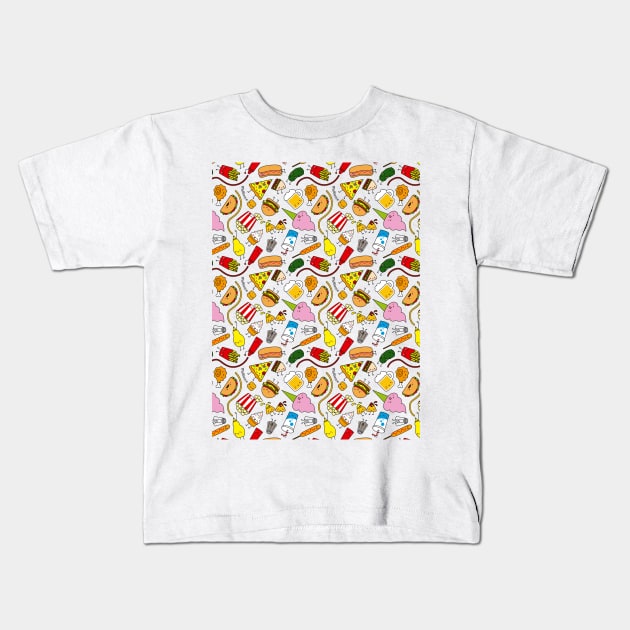 Junk food kawaii Kids T-Shirt by WafflemeAndCo1